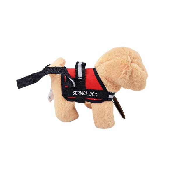 My Life As Service Dog Guide Plush Stuffed Animal Toy Harness Support Yellow Lab - Picture 4 of 10